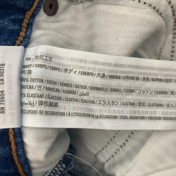 Abercrombie & Fitch Jeans Women 27 Blue Kick Flare Crop High Rise 70s Button Fly - Picture 8 of 9